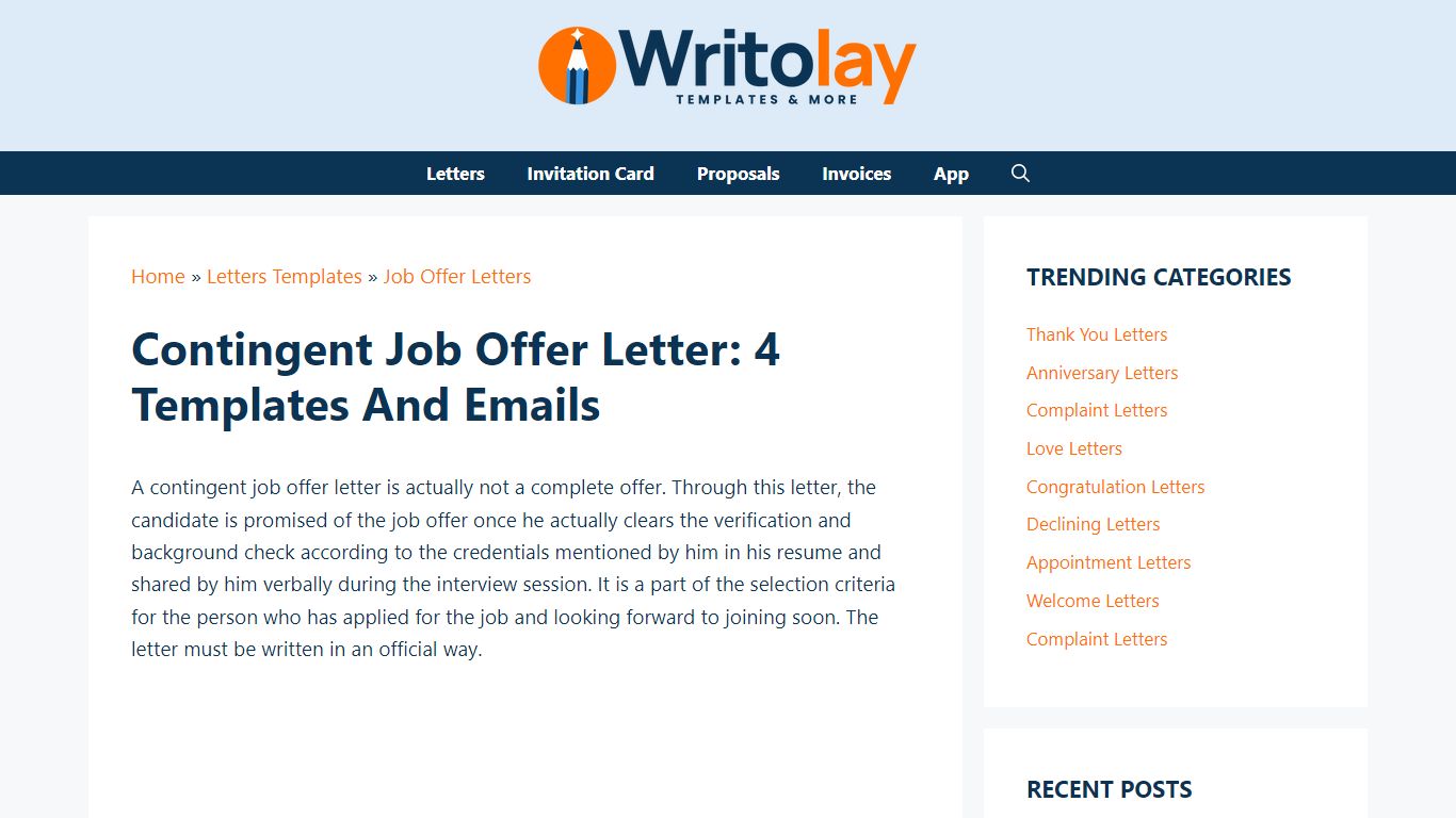 Contingent Job Offer Letter: 4 Templates and Emails